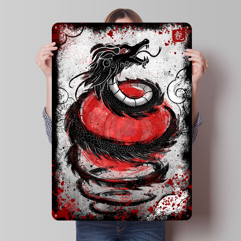 Retro Gaming Japan - Japan Sun Dragon Rubyart Poster, individuelle