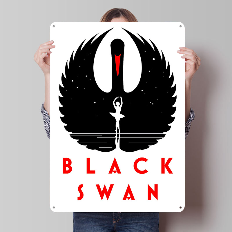 Retro Gaming Bar - Black Swan Filmplakat, personalisiertes Retro-Wandkunst-Vintage-Metallschild für