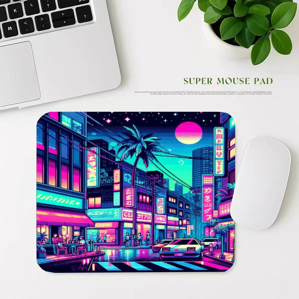 Retro Gaming Japan - Retro Neon Japan Street Mauspad Mausmatte