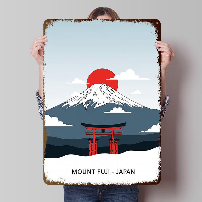 Retro Gaming Japan - Mount Fuji Japan Reise-Poster, personalisiertes Retro-Wandkunst-Poster,