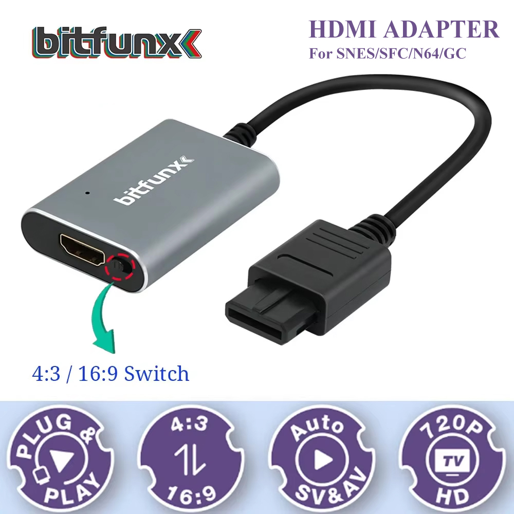 Retro Gaming N64 - Bitfunx 720P Svideo / AV zu