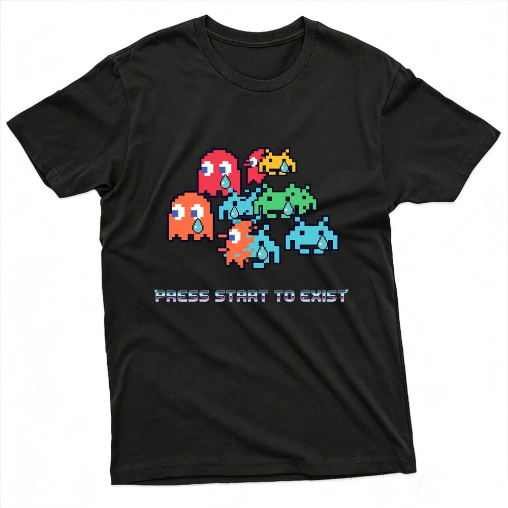 Retro Gaming Meme - Press Start To Exist Lustiges Retro