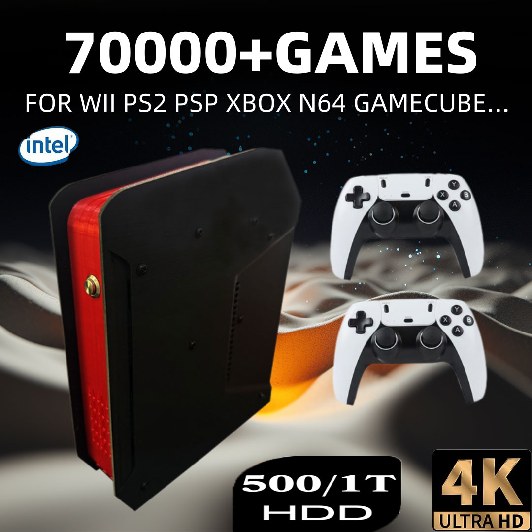 Retro Gaming N64 - X4 Retro-Videospielkonsole mit 1T Dual-System und