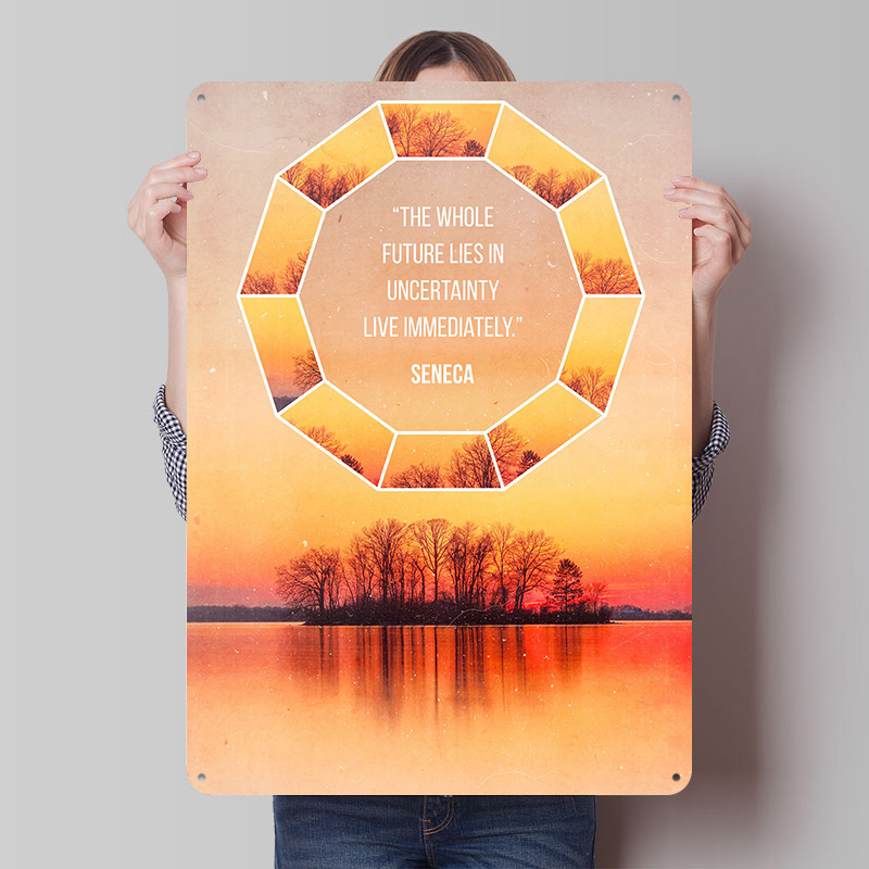 Retro Gaming Quotes - Seneca-Zitat 4 Bedrucktes Poster, personalisierte Retro-Wandkunst,