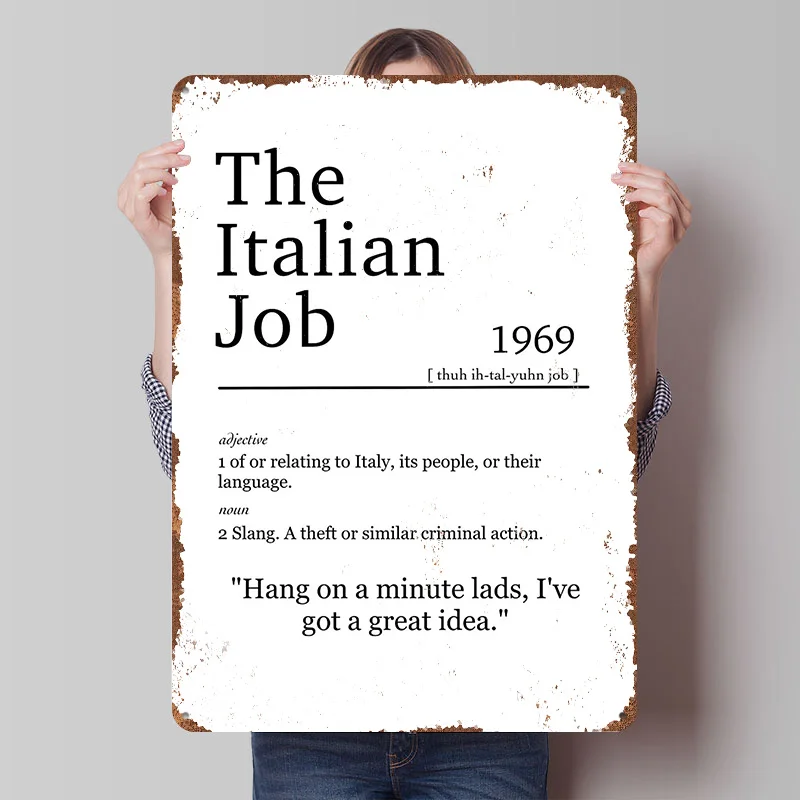 Retro Gaming Jobs - Italienisches Job-Poster, personalisierte Wandkunst, Vintage-Metallschilder, Retro-Blechschild