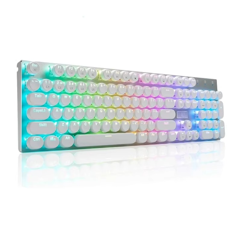 Retro Gaming Uk - Mechanische Tastatur USB-Kabelgebundene Gaming-Tastatur Anpassbare 104
