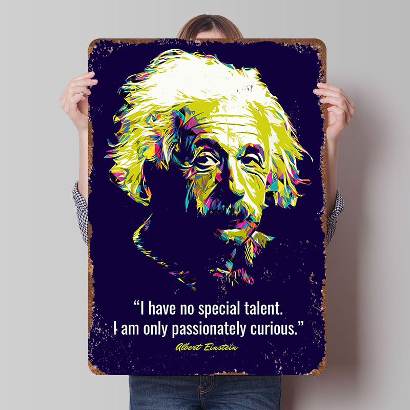 Retro Gaming Quotes - Albert Einstein Zitate Metallposter Individuelle Wandkunst