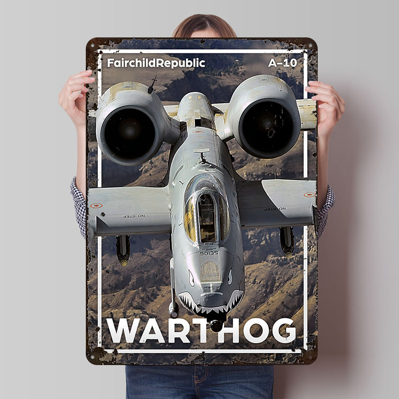 Retro Gaming Bar - A10 Warthog Gedrucktes Poster, individuelle Wandkunst,