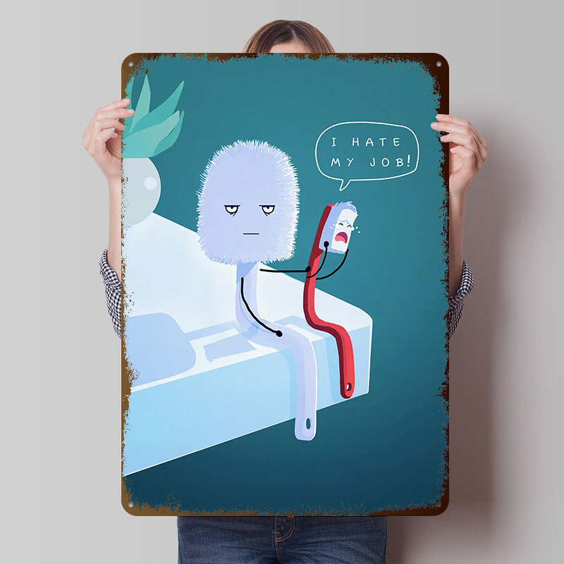 Retro Gaming Jobs - Ich hasse meine Arbeit, bedrucktes Poster,