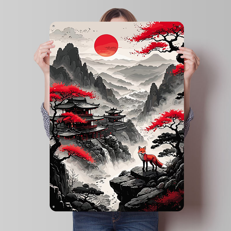 Retro Gaming Japan - Red Moon Japan Poster, individuell gestaltete