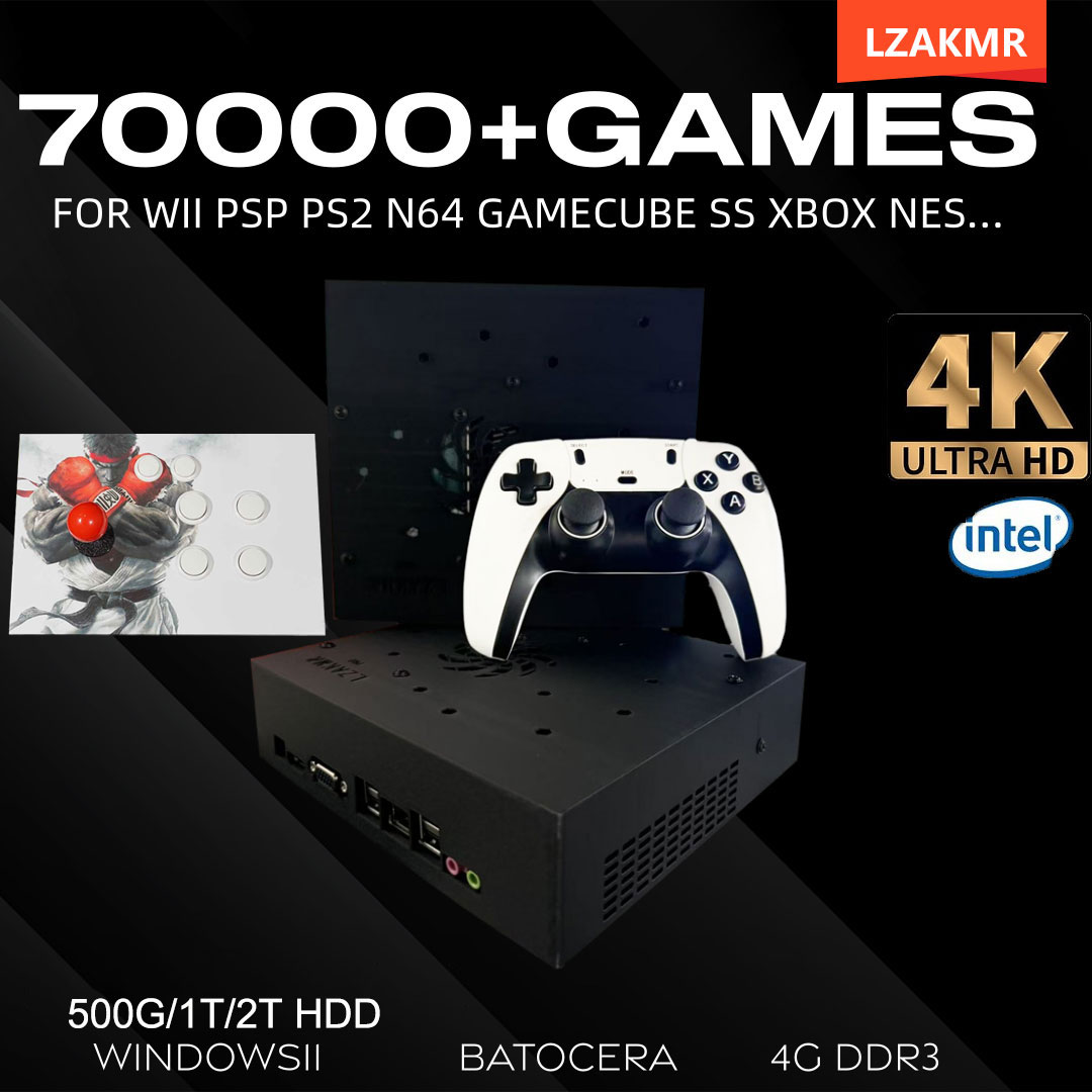 Retro Gaming N64 - Retro-Gaming-Konsole 70000+ Spiele 2 TB T8
