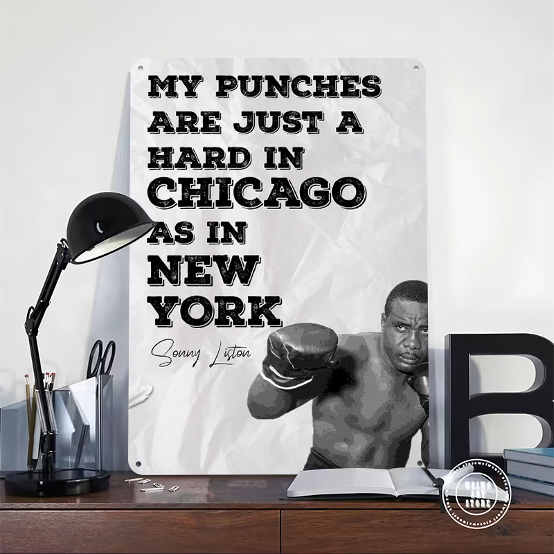 Work Hard Boxing Zitat Blechpo – Retro Gaming Quotes Bewertung und Preis