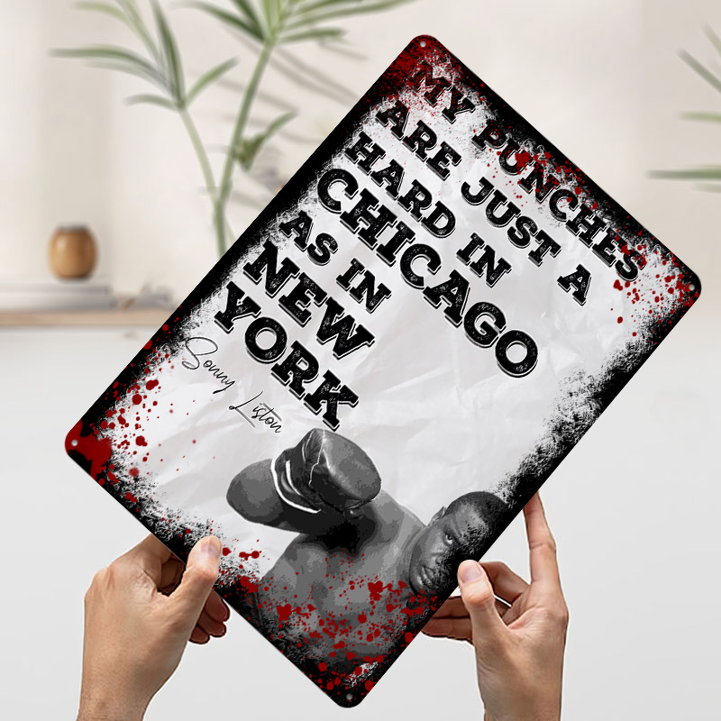 Work Hard Boxing Zitat Blechpo – Retro Gaming Quotes Bewertung und Preis