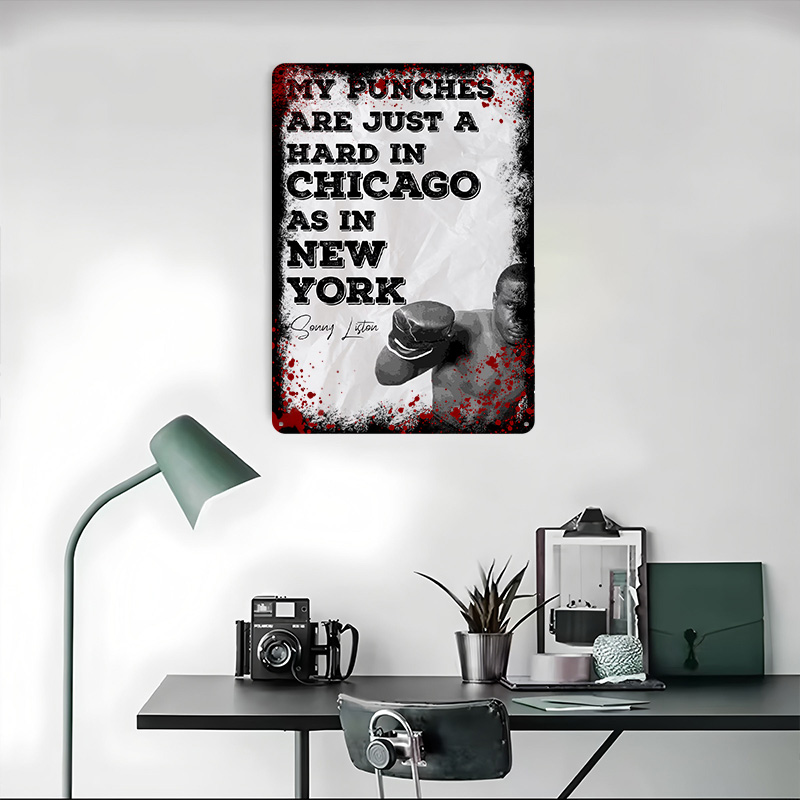 Work Hard Boxing Zitat Blechpo – Retro Gaming Quotes Bewertung und Preis
