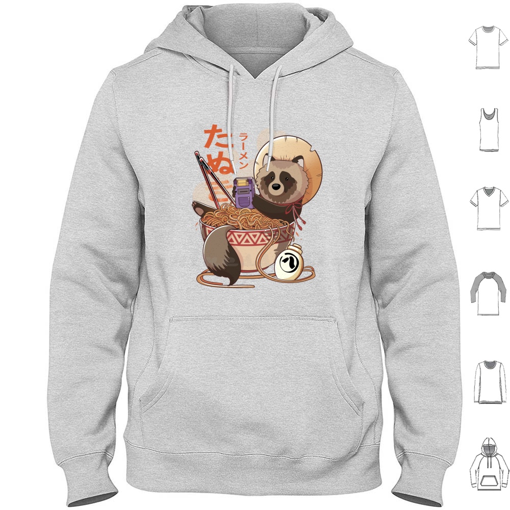 Tanuki Ramen Hoodies Langarm T – Retro Gaming Japan Bewertung und Preis