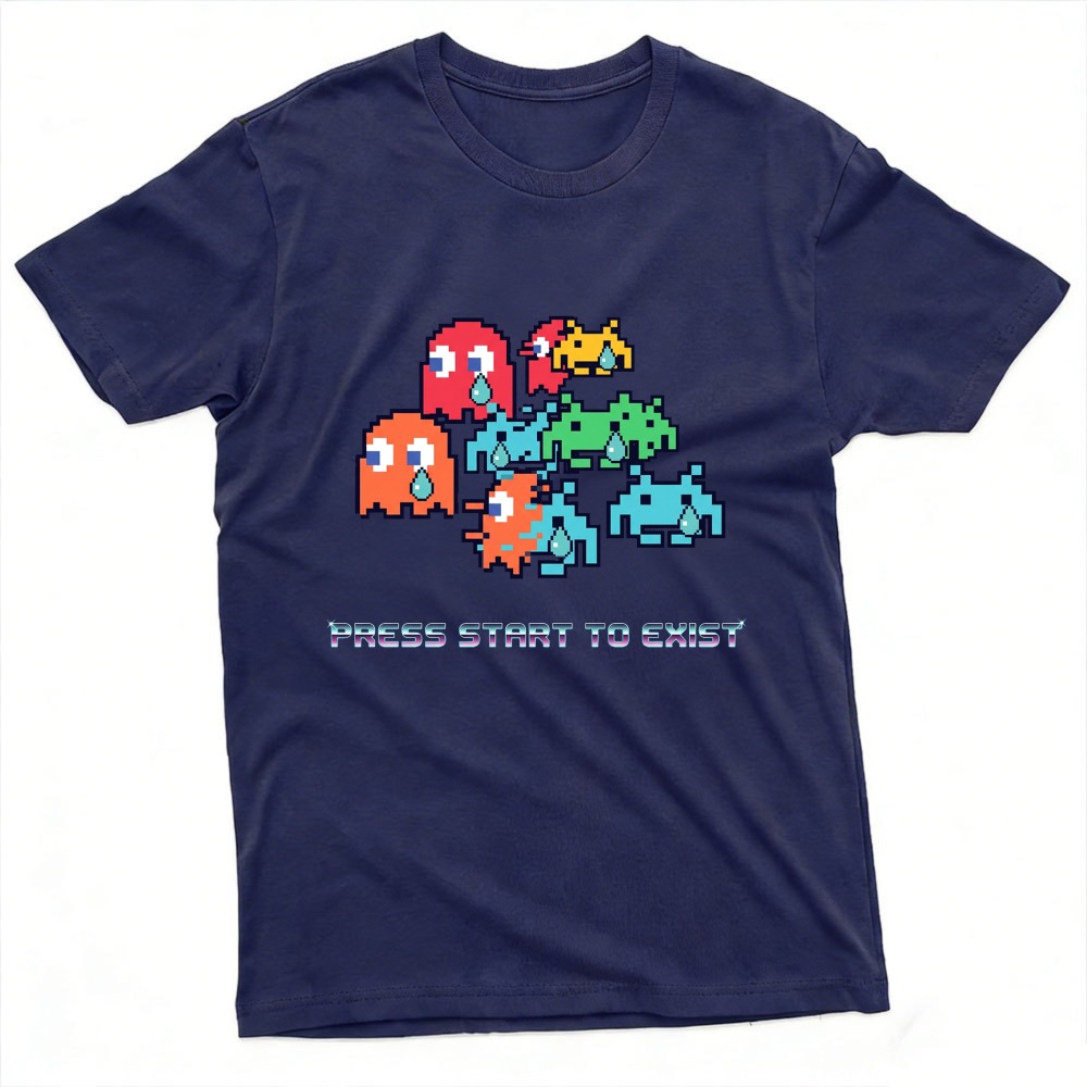 Press Start To Exist Lustiges  – Retro Gaming Meme Bewertung und Preis