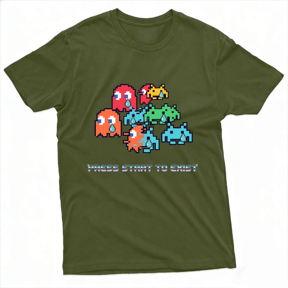 Press Start To Exist Lustiges  – Retro Gaming Meme Bewertung und Preis