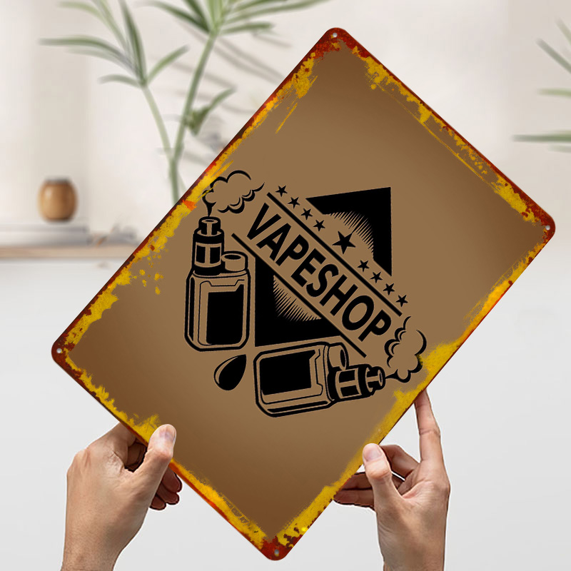 Vape Shop Logo Weißblech Poste – Retro Gaming Shops Bewertung und Preis
