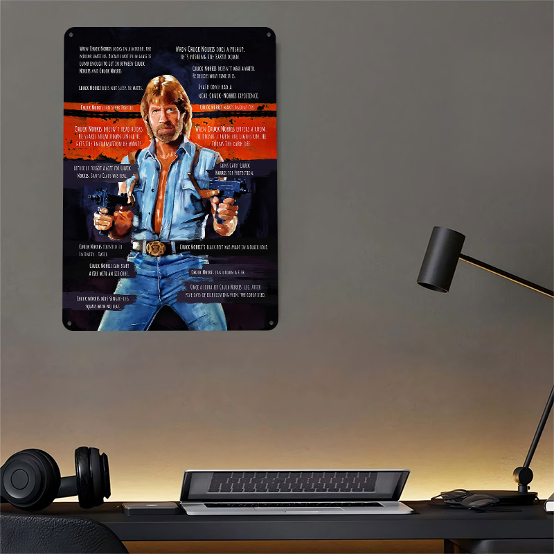 Chuck Norris Memes Metallposte – Retro Gaming Meme Bewertung und Preis