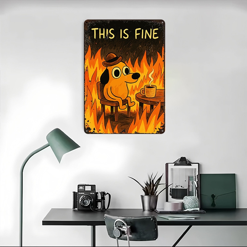 This Is Fine Hundememe Metallp – Retro Gaming Meme Bewertung und Preis