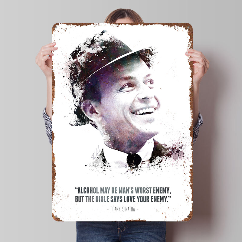 Frank Sinatra und sein Zitat.  – Retro Gaming Quotes Bewertung und Preis