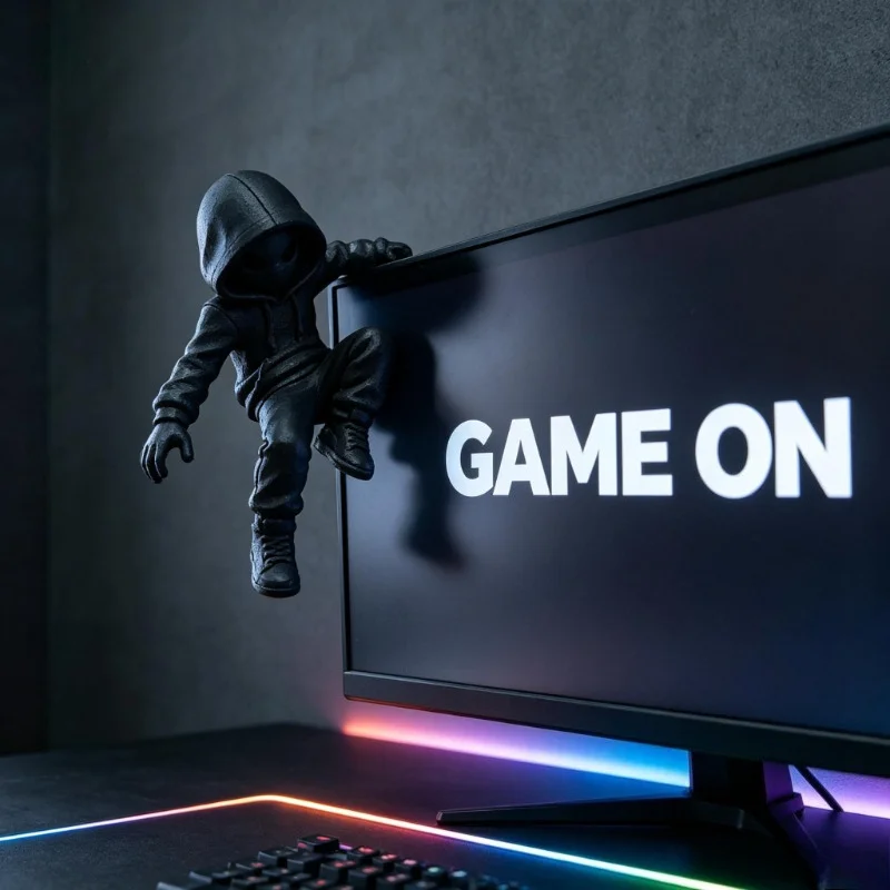 Kletterer mit Kapuze Monitor-D – Retro Gaming Desk Setup Bewertung und Preis