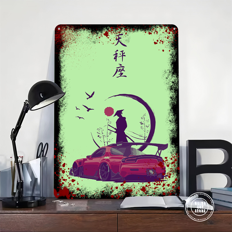 Samurai-Kunst Auto-Druckposter – Retro Gaming Bar Bewertung und Preis