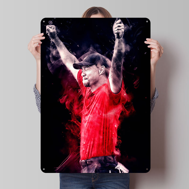 Tiger Woods Bedrucktes Poster  – Retro Gaming Bar Bewertung und Preis